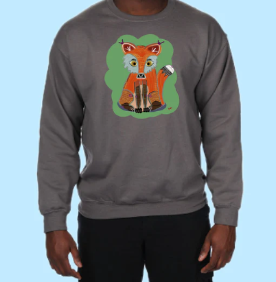 Fox Hand Pressed Graphic Sweatshirt
