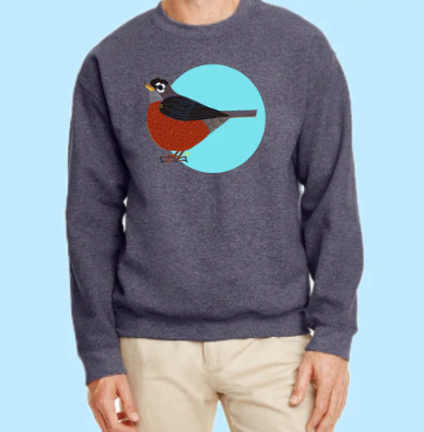 Robin Hand Pressed Graphic Sweatshirt
