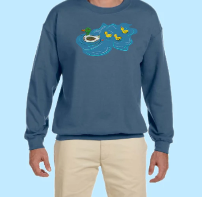 Ducklings Hand Pressed Graphic Sweatshirt