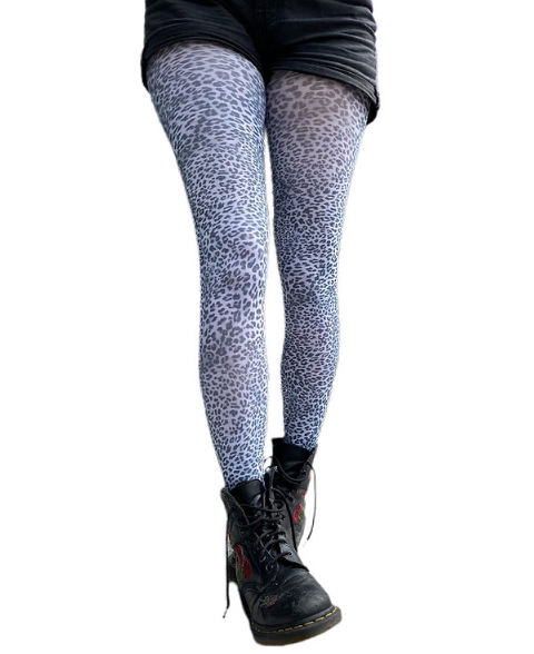 Petit Leopard White Patterned Tights