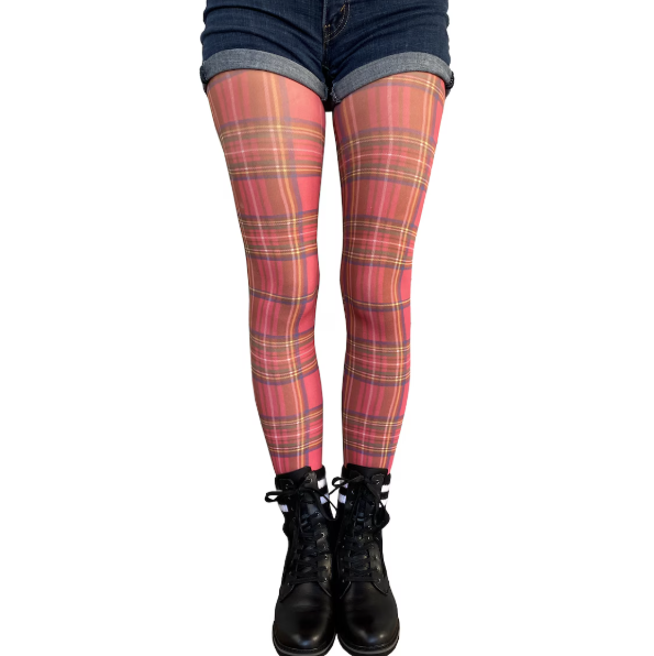 Red Plaid Tights