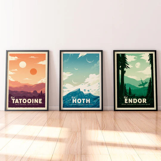 Hoth Retro Travel Poster