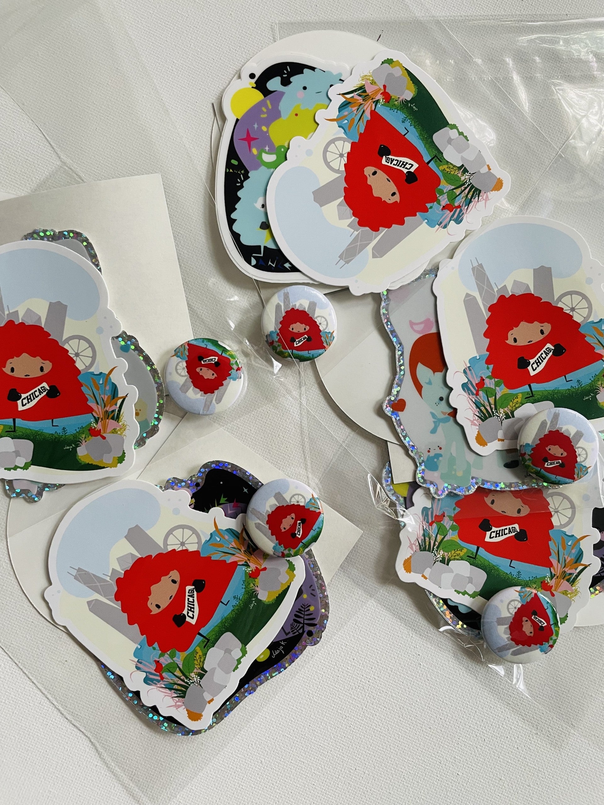 Sticker Set with Pin