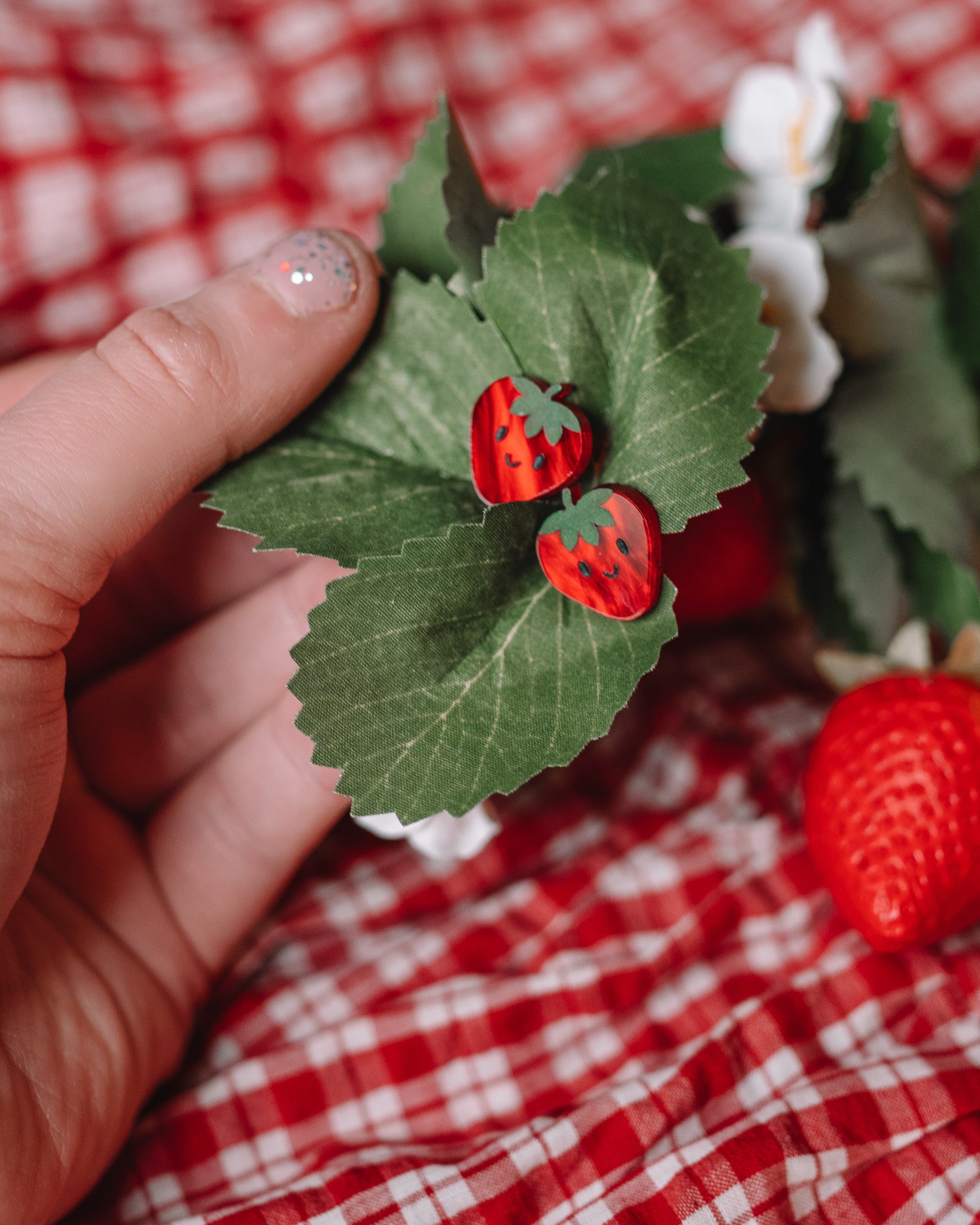 Strawbaby Stud Earrings