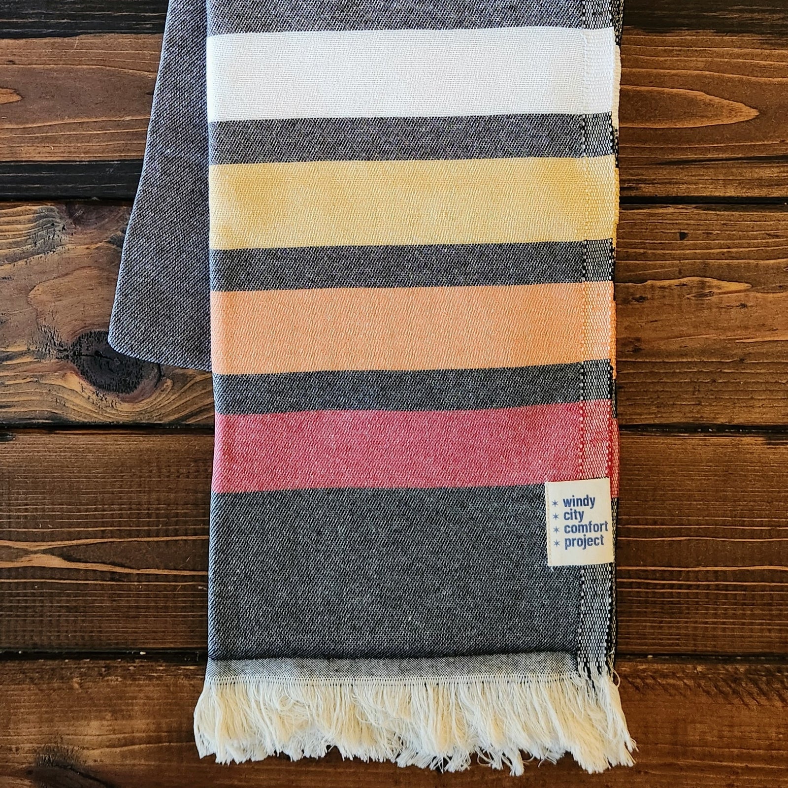 Shoreline Turkish Blanket - Charcoal