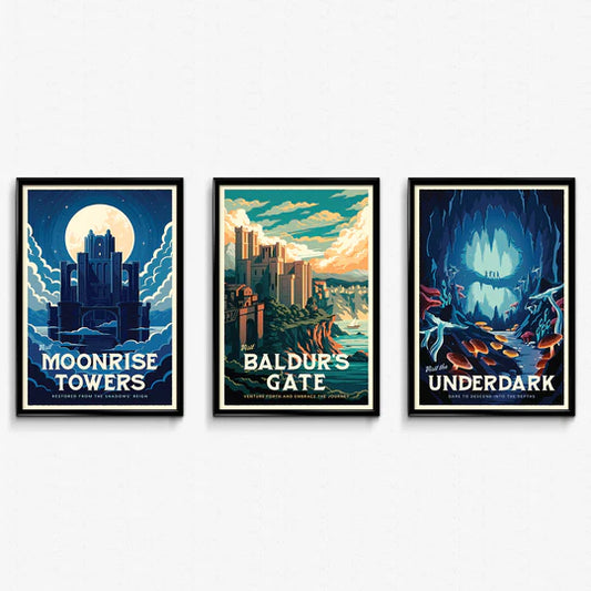 Baldur's Gate 3 Mini Poster Bundle (Set of 3)