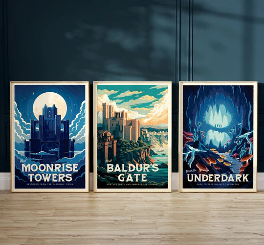 Baldur's Gate 3 Mini Poster Bundle (Set of 3)