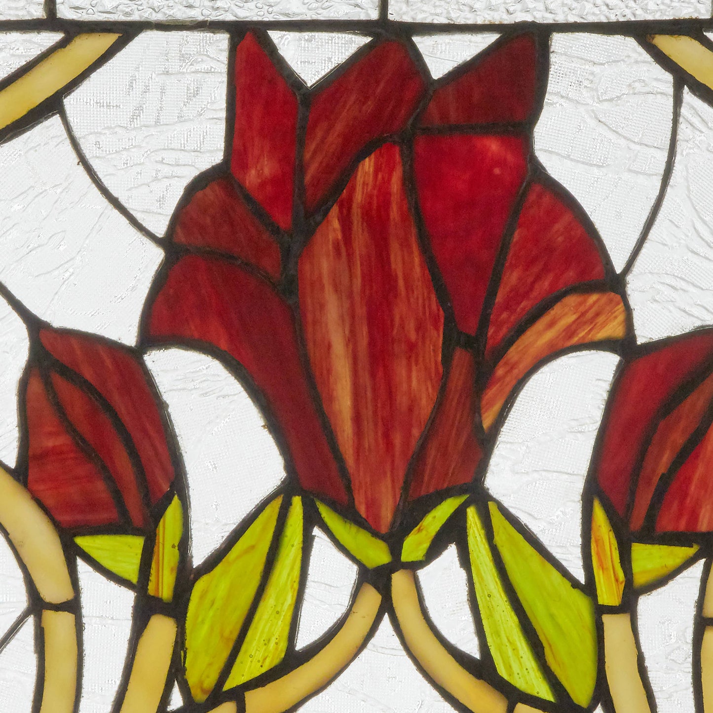 24"W Floral Vine Tiffany-Style Stained Glass Window Panel