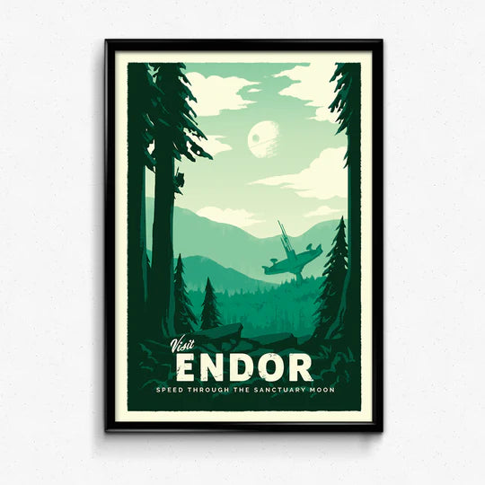 Endor Retro Travel Poster