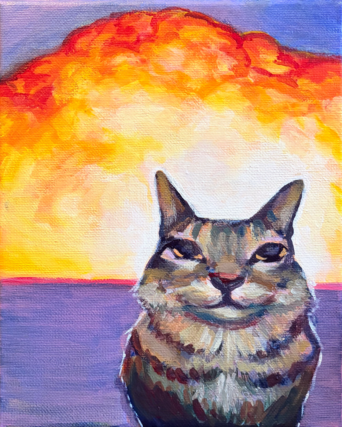 explosion cat 8x10" print