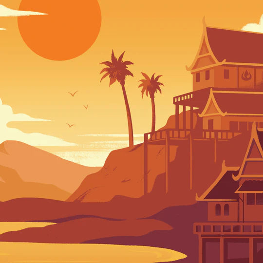 Ember Island Retro Travel Poster