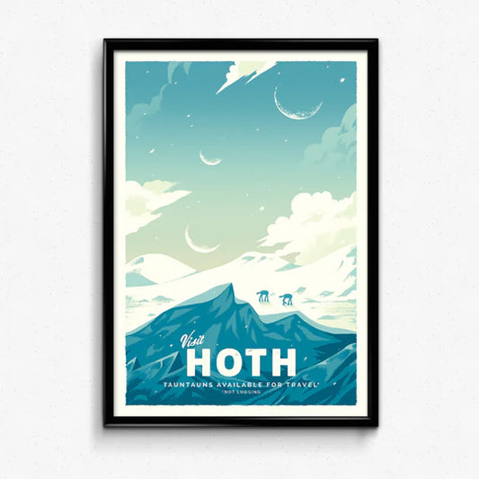 Hoth Retro Travel Poster