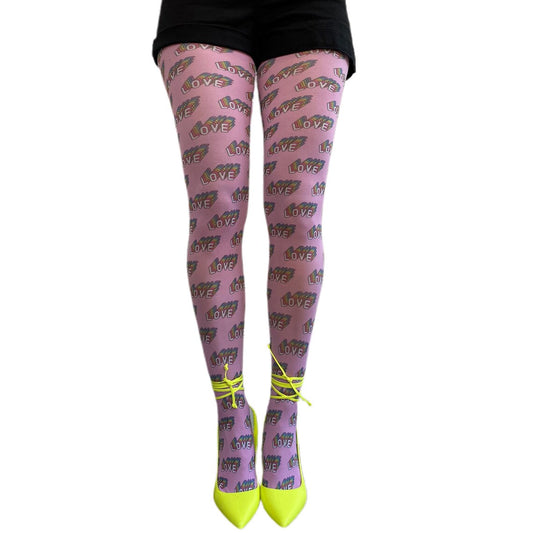 Love Pride Patterned Tights