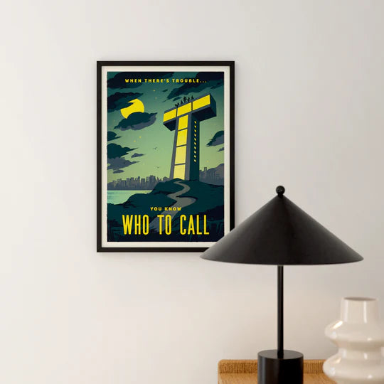 Titans Tower Retro Poster