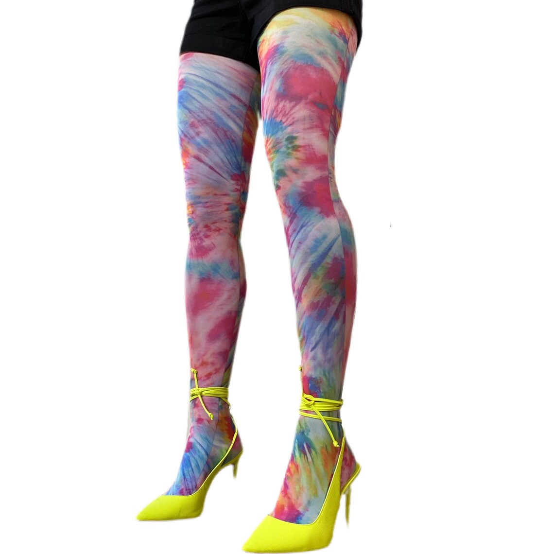 Tie and Dye Patterned Tights